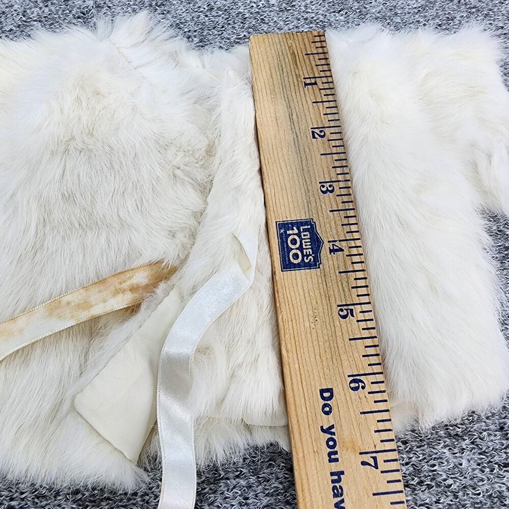 Vintage White Rabbit Fur DOLL COAT Lined Made in Taiwan R.O.C Fits Cabbage Patch - Picture 9 of 9